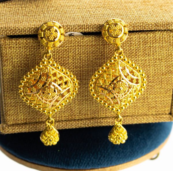 Aretes Saywa de Oro Hindú 22k