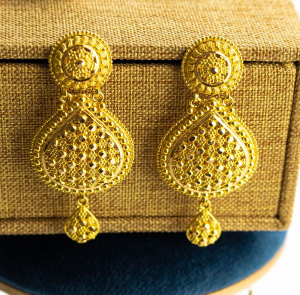 Aretes Illari de Oro Hindú 22k