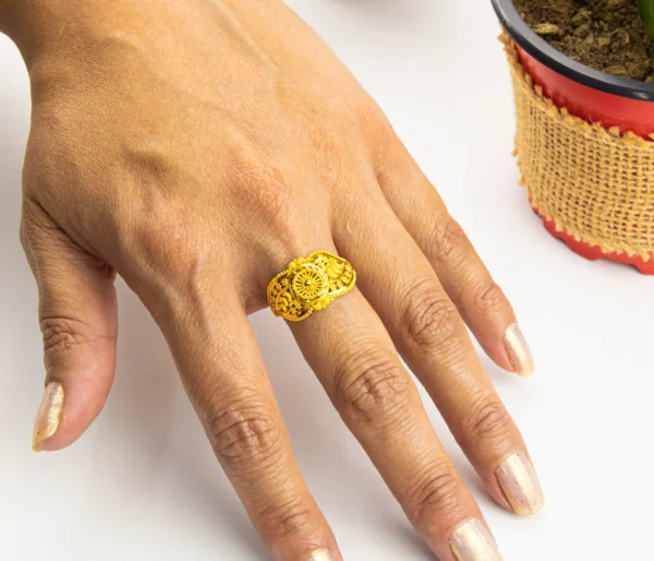 Anillo inti Oro Hindú 22k